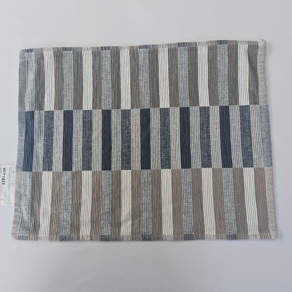 IKEA Mittbit Striped Geometric Natural Cotton 18 x 14 PLACEMAT - Picture 1 of 4